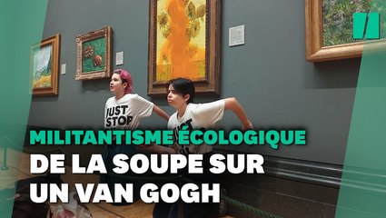 Les « Tournesols » de Van Gogh aspergés de soupe à la tomate à Londres