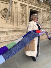 Huge scarf wrapped around Royal Albert Hall to raise Lewy body dementia awareness