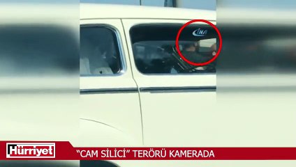 İstanbul’da “cam silici” terörü kamerada