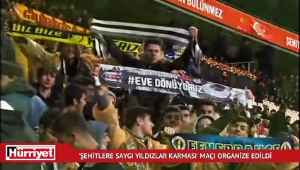 Şehitlere Saygı Yıldızlar Karması maçı organize edildi