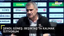 Şenol Güneş: Beşiktaş'ta kalmak istiyorum