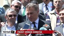 Beşiktaş spor kulubü başkanı Fikret Orman Soma'da