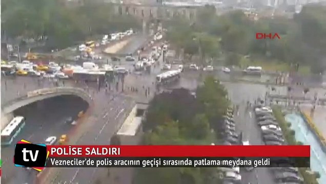 Vezneciler'de polis aracının geçişi sırasında patlama