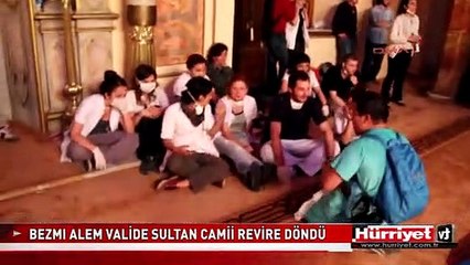 BEŞİKTAŞ BEZMİ ALEM VALİDE SULTAN CAMİİ REVİRE DÖNDÜ! PROTESTOCULAR CAMİYE SIĞINDI