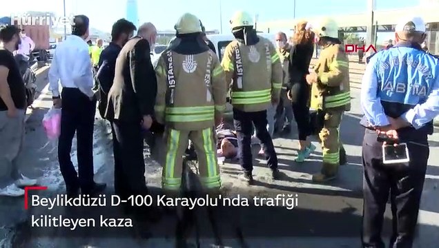 Son dakika: Beylikdüzü D-100 Karayolu'nda kaza