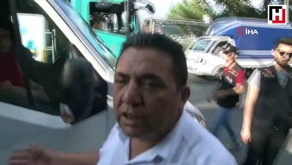 Beyoğlu'nda okul servisinde şok görüntü