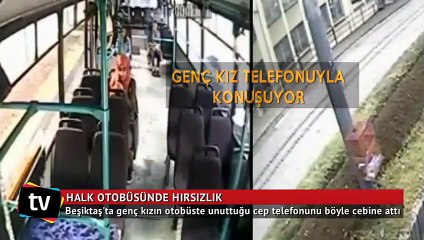 Otobüste unutulan telefonu şoföre teslim etmek yerine cebine attı
