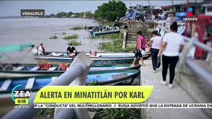 Tormenta tropical "Karl" pone en alerta a lancheros de Minatitlán