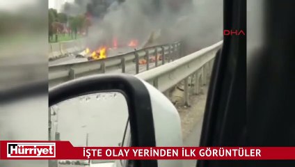 Beylikdüzü'nde helikopter düştü!