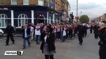 Beşiktaşlılar İngiltere sokaklarını inletti