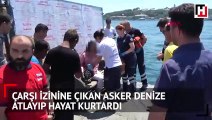 Genç kız ölümden döndü! Çarşı iznine çıkan asker kurtardı