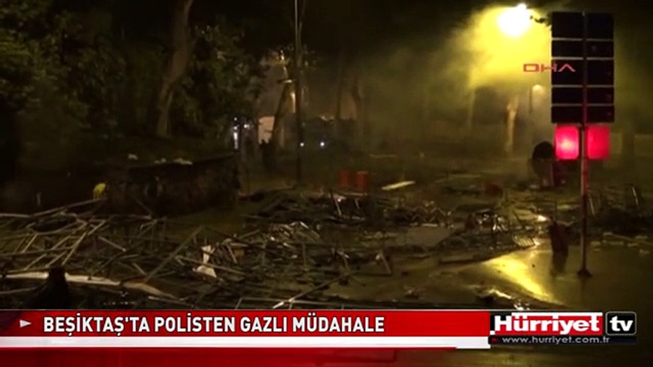 BEŞİKTAŞ'TA POLİSTEN TAKSİM GEZİ PARKI GÖSTERİCİLERİNE GAZLI MÜDAHALE