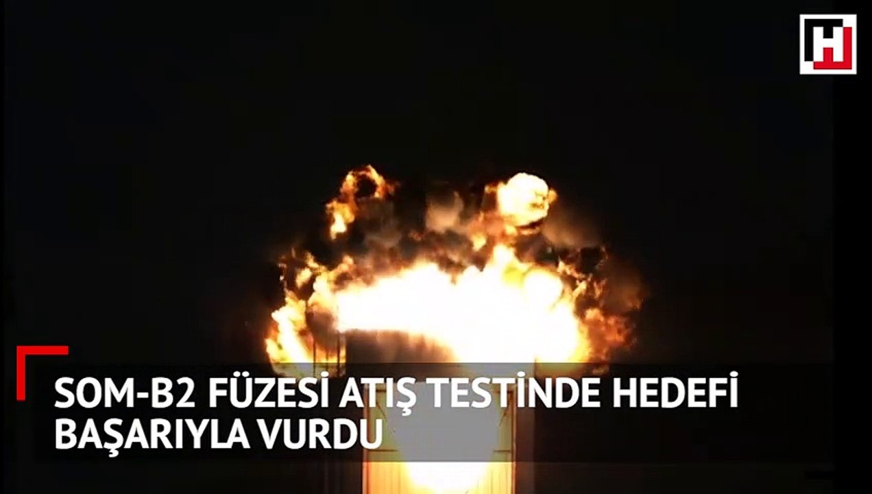 SOM-B2 füzesi atış testinde hedefi başarıyla vurdu
