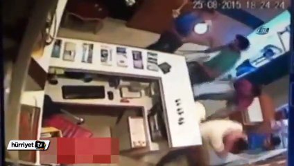 Otelde beyzbol sopalı dehşet kamerada