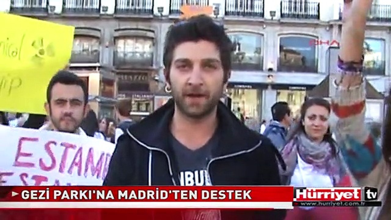 TAKSİM GEZİ PARKI'NA MADRİD'TEN DESTEK