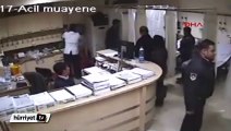 Mersin Sağlık çalışanlarına bıçaklı saldırı güvenlik kamerasında