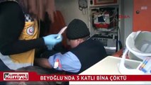 Beyoğlu'nda 3 katlı bina çöktü