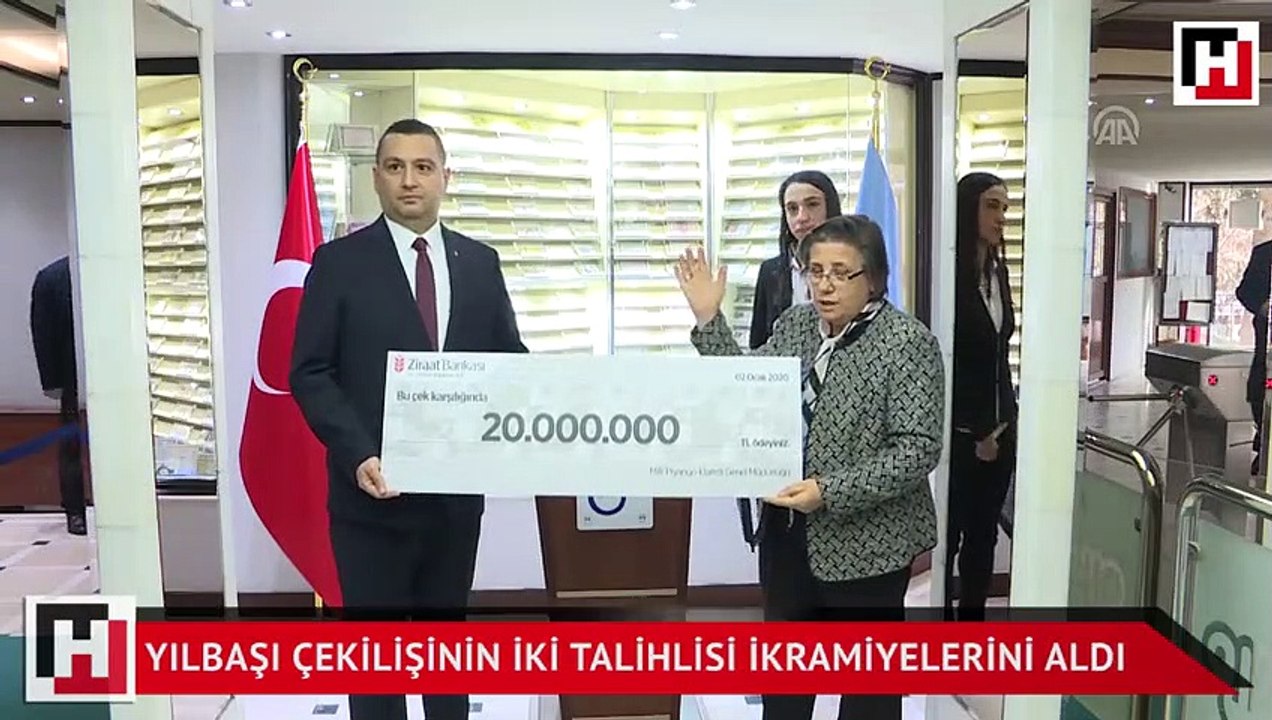 Yılbaşı çekilişinin iki talihlisi ikramiyelerini aldı