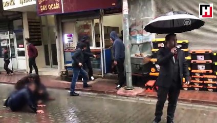 Adliye önünde dehşet saçtılar