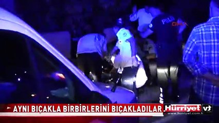 BIÇAĞI GÖĞSÜNDEN ÇIKARIP DAMADINA SAPLADI