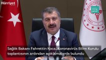 Sağlık Bakanı Fahrettin Koca, Koronavirüs Bilim Kurulu toplantısının ardından açıklamalarda bulundu