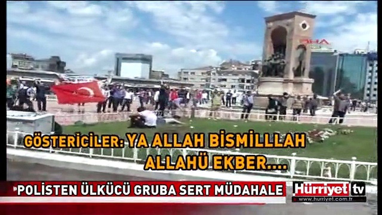 POLİS ÜLKÜCÜLERİ BÖYLE PÜSKÜRTTÜ! TAKSİM GEZİ PARKI OLAYLARI