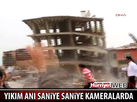 BİNANIN YIKILMA ANI SANİYE SANİYE KAYDEDİLDİ