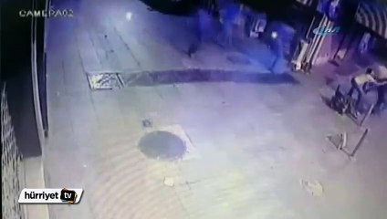 Bahadır Grammeşin'in bıçaklanma anı kamerada