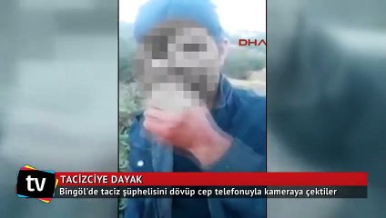 Taciz şüphelisini dövüp cep telefonuyla kameraya çektiler