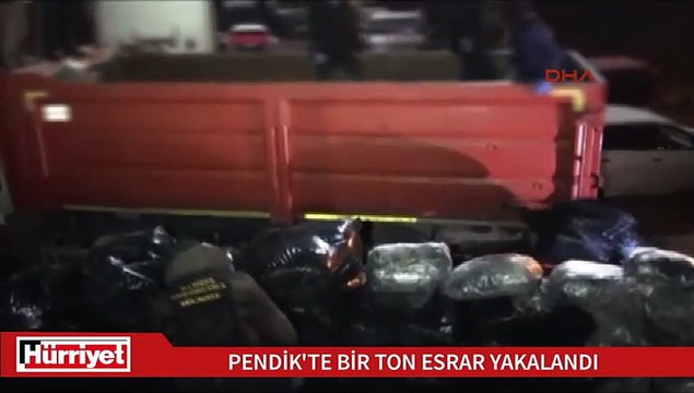 Pendik'te durdurulan kamyonda 1 ton esrar ele geçirildi