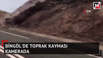 Bingöl’de toprak kayması kamerada