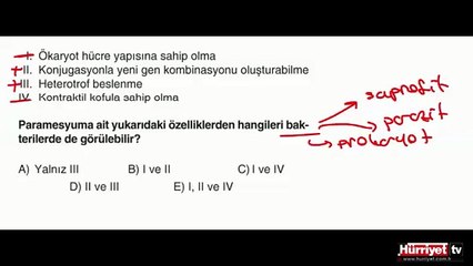 BİYOLOJİ SORULARININ ÇÖZÜMLERİ