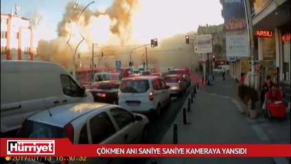 Çökme anı saniye saniye kameraya yansıdı
