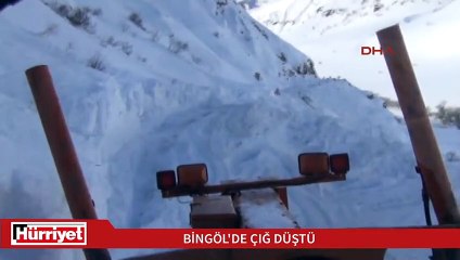 Bingöl'de çığ düştü, yollar kapandı