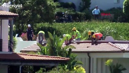 Yılmaz Özdil'in Bodrum'daki villasının kaçak kısımlarını yıkmak için ekip geldi
