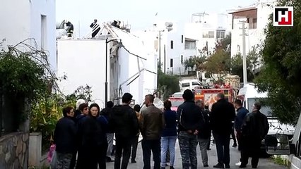 Bodrum'da buzdolabı patlayan evde hasar oluştu