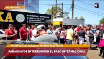 Paraguayos interrumpen el paso internacional