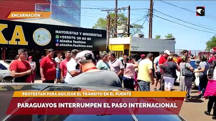 Paraguayos interrumpen el paso internacional