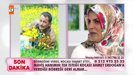 Maviş Erdoğan'dan eşine “böbreğimi geri ver” çağrısı