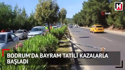 Bodrum’da bayram tatili kazalarla başladı: 4 araç birbirine girdi