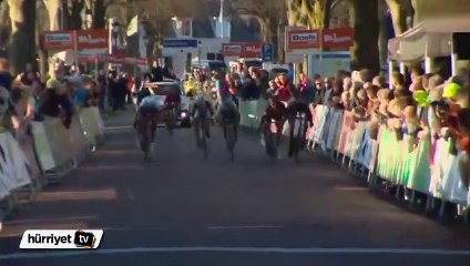 Bisiklet yarışında skandal hareket!