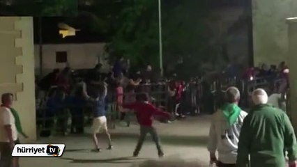 Kızgın boğa az daha öldürüyordu