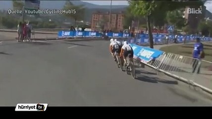Bisiklet Dünya Turu'ndaki feci kaza kameralara böyle yansıdı