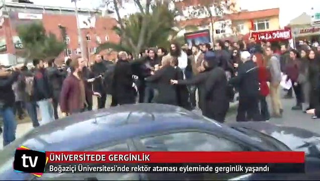 Boğaziçi Üniversitesi'nde rektör eylemi gerginliği