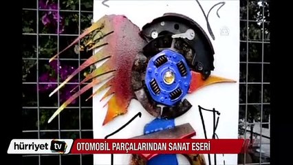 Otomobil parçalarından sanat eseri