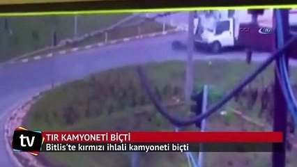 Kırmızı ışık ihlali yapan TIR, kamyoneti biçti!