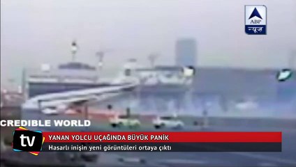 Yanan yolcu uçağında büyük panik