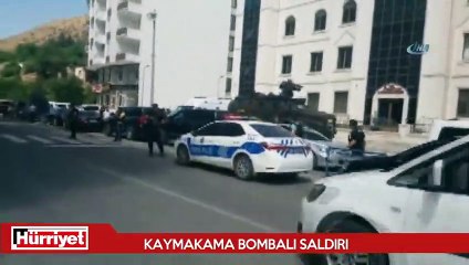 Kaymakamın aracına bombalı tuzak