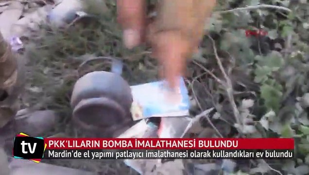 Nusaybin'de PKK'lı teröristlerin bomba imalathanesi bulundu