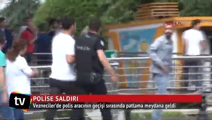 Vezneciler'de polise saldırı..Olay yerinden ilk görüntüler